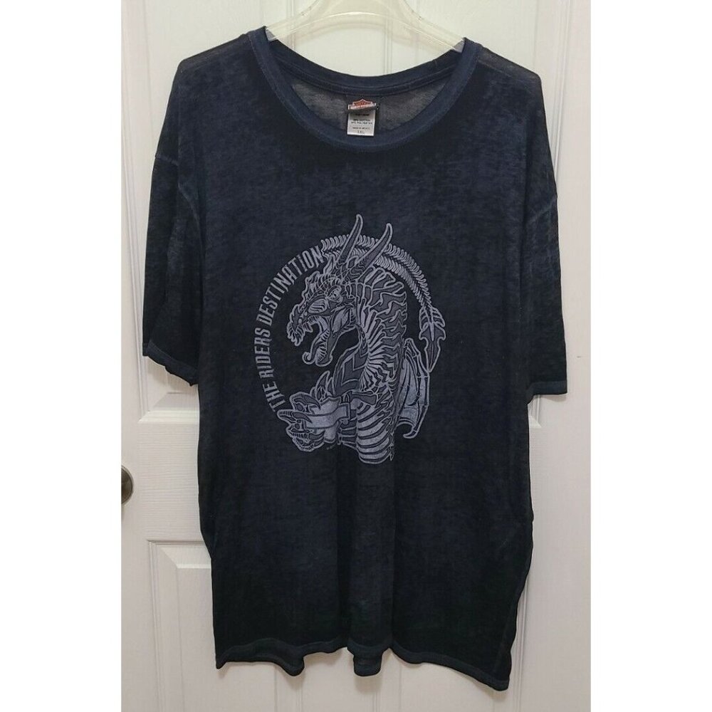 Harley Davidson 2016 Smokey Mountain Tennessee Dragon S/S Burnout T Shirt Sz 3XL
